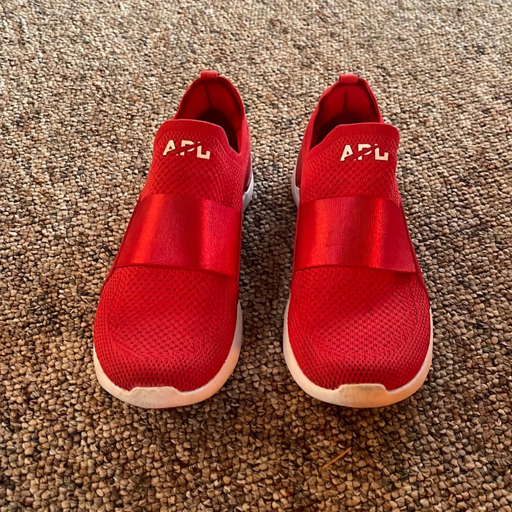 APL Slip-on, red, lightweight sneakers.
